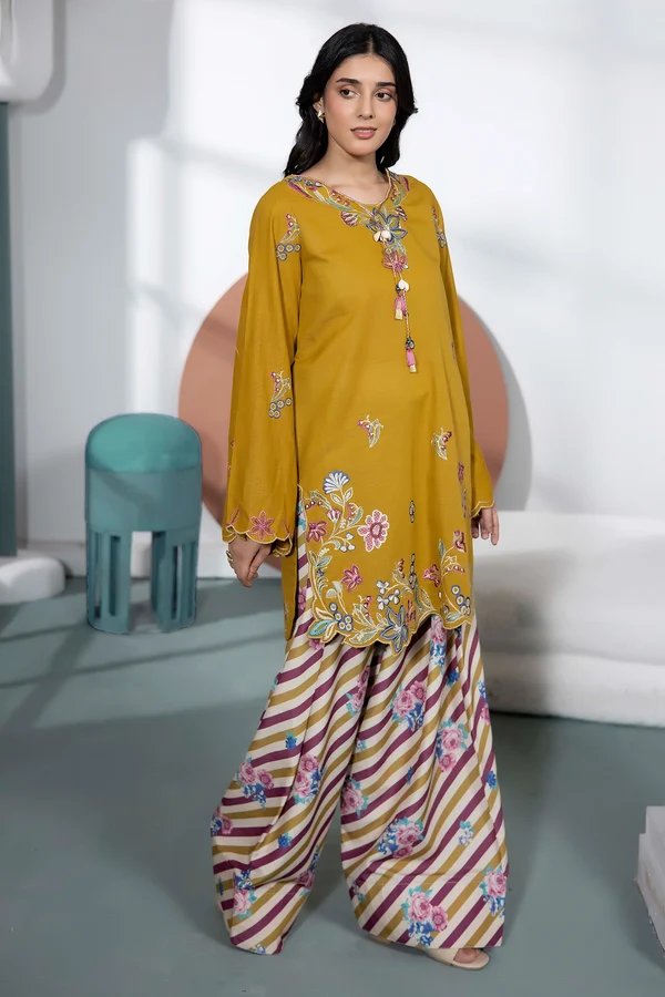 Aurette Embroidered Khaddar Set