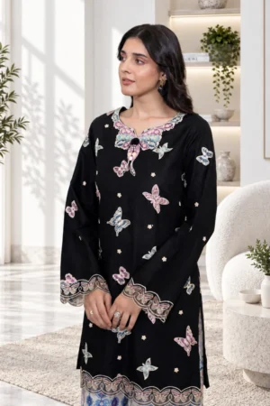 Onyx Embroidered Khaddar Set