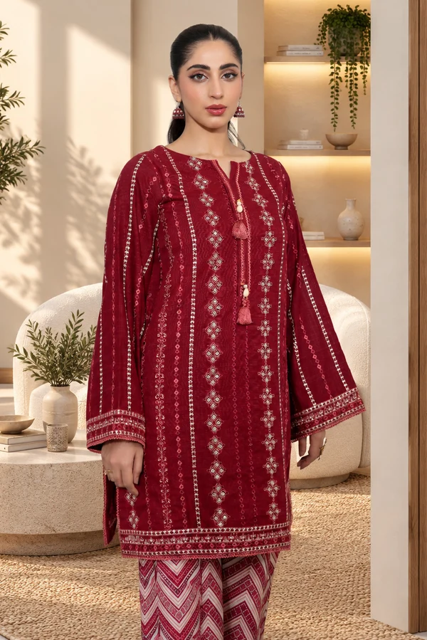 Adeline Embroidered Khaddar Set