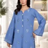D5-_2 Cobalt Embroidered Khaddar Set