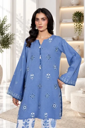 D5-_2 Cobalt Embroidered Khaddar Set