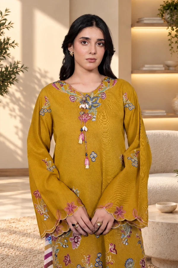 Aurette Embroidered Khaddar Set