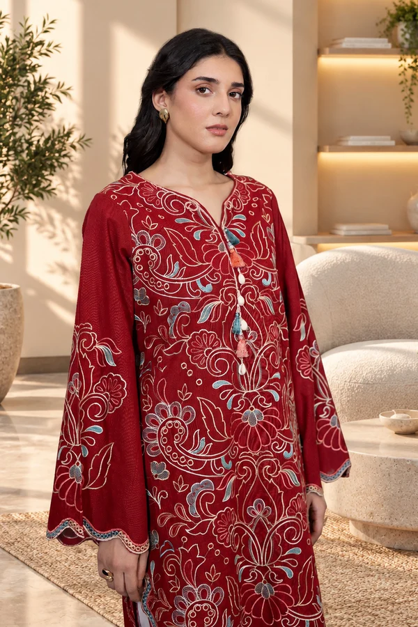 Seraphine Embroidered Khaddar Set