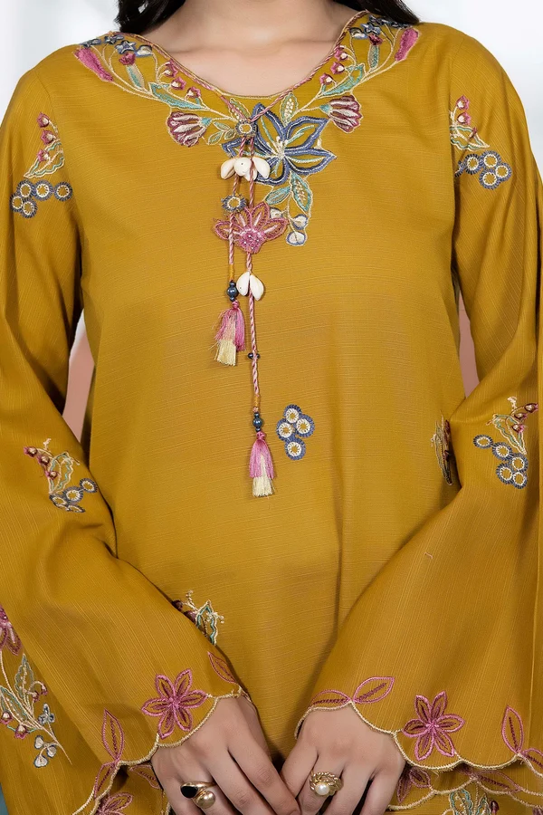 Aurette Embroidered Khaddar Set