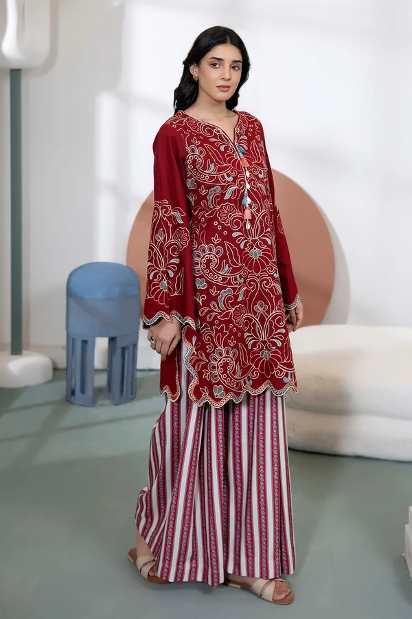 Seraphine Embroidered Khaddar Set