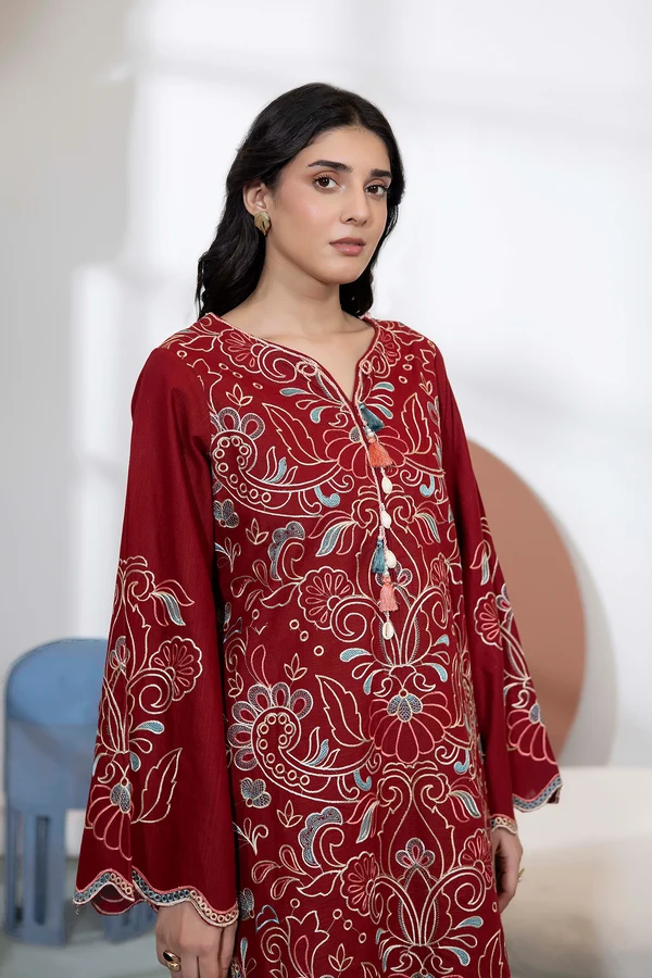 Seraphine Embroidered Khaddar Set