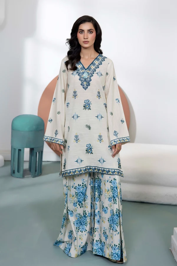 Eveline Embroidered Khaddar Set
