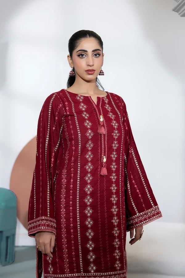 Adeline Embroidered Khaddar Set