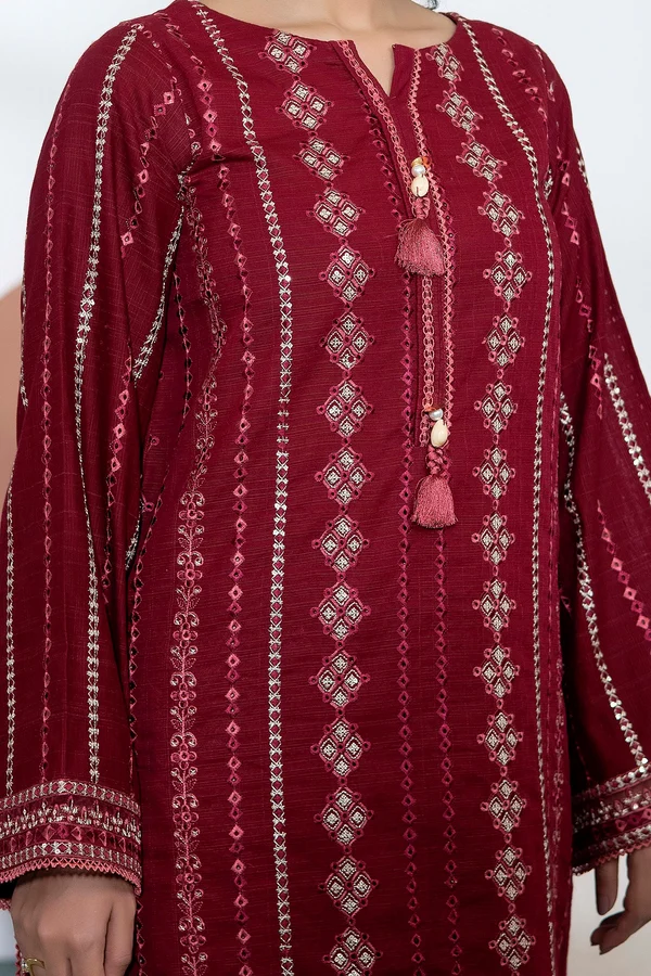 Adeline Embroidered Khaddar Set
