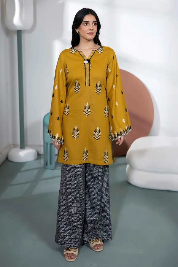 WinterBreezeKhaddar_2_-D15_1 Marigold Embroidered Khaddar Set
