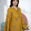 WinterBreezeKhaddar_2_-D15_3 Marigold Embroidered Khaddar Set
