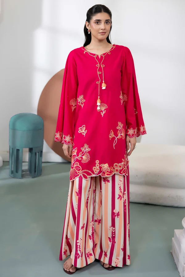 Bellina Embroidered Khaddar Set