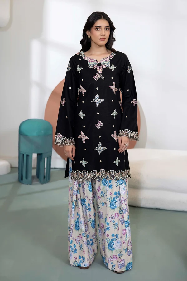 Onyx Embroidered Khaddar Set