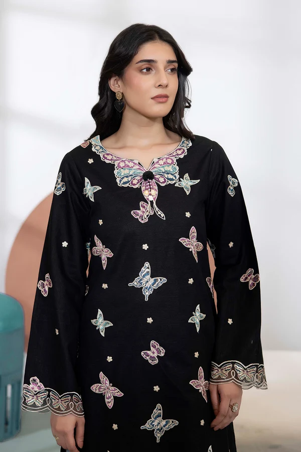 Onyx Embroidered Khaddar Set
