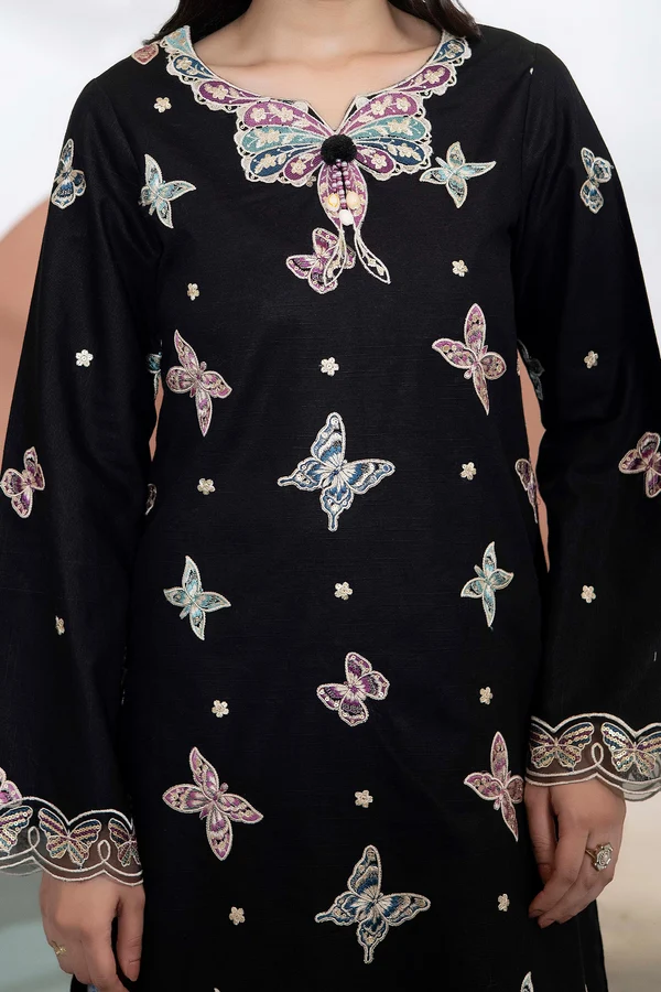 Onyx Embroidered Khaddar Set