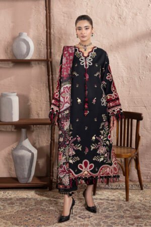 3 PIECE - EMBROIDERED دھنک - D06