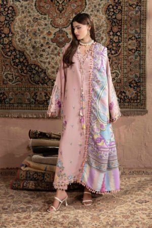 3 PIECE - EMBROIDERED دھنک - D08