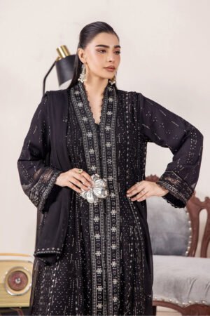 3 PIECE - EMBROIDERED CHIFFON - D10