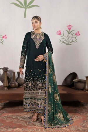 3 PIECE - EMBROIDERED LUXURY VELVET - D13