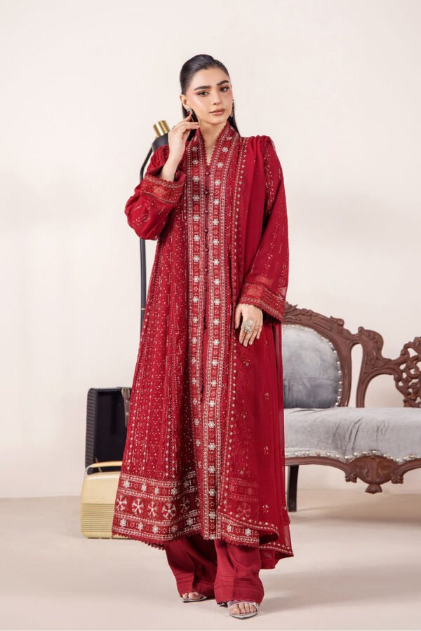 3 PIECE - EMBROIDERED CHIFFON - D06