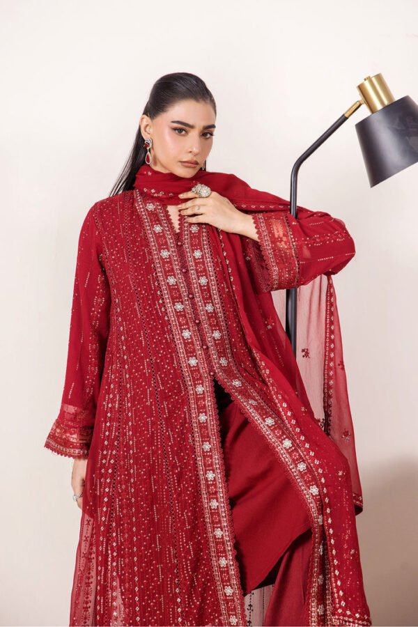 3 PIECE - EMBROIDERED CHIFFON - D06
