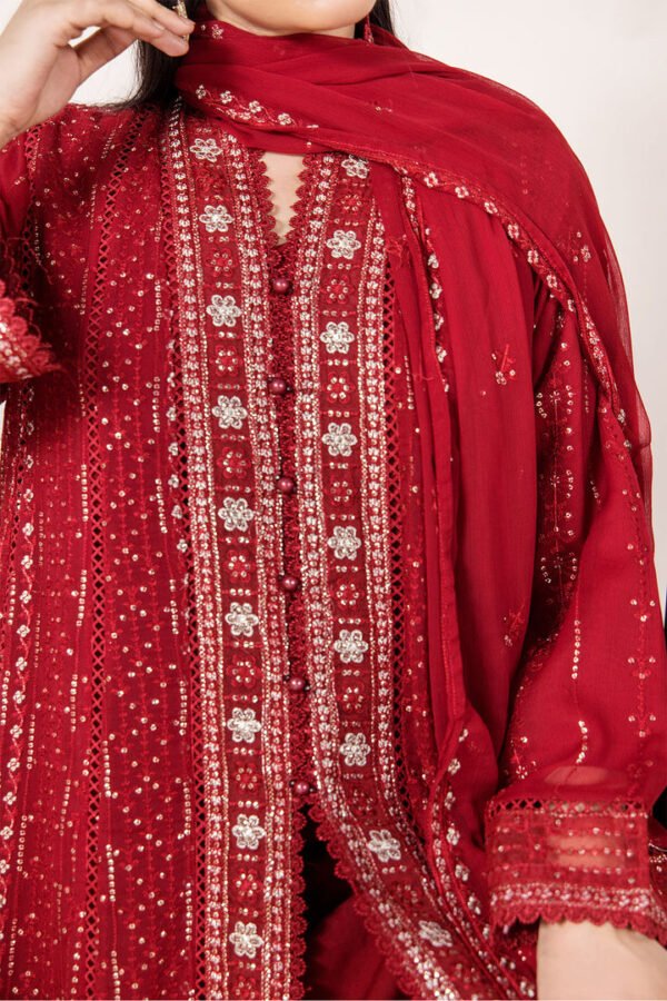3 PIECE - EMBROIDERED CHIFFON - D06