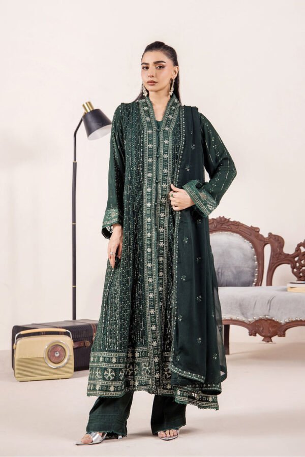 3 PIECE - EMBROIDERED CHIFFON - D08