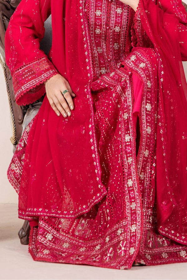 3 PIECE - EMBROIDERED CHIFFON - D09